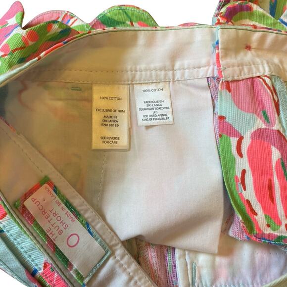 Lilly Pulitzer Buttercup In The Vias Shorts Size 0 Scalloped Edge 5" Inseam - Picture 8 of 13